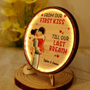 Gift For Couples,Gift For Husband,Gift For Wife,Gift For Girlfriend,LGBT,Love - I Met You Liked You Love You Forever - Personalized LED Light Wooden Plaque