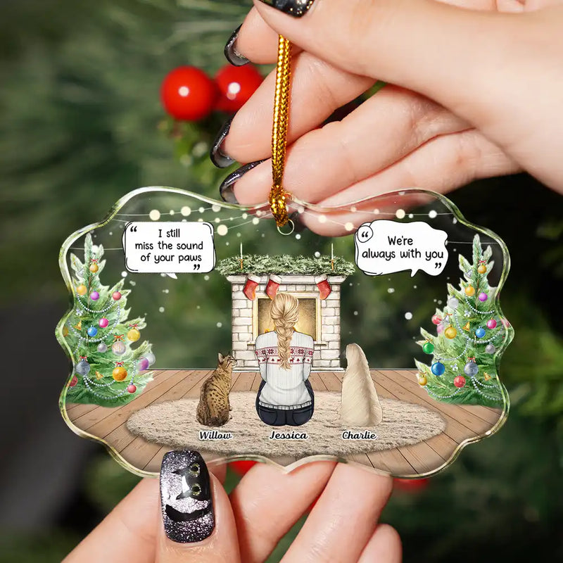 Sad,Memorial,Pet Lovers,Christmas - I Miss You Cozy Home - Personalized Medallion Glass Ornament