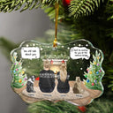 Sad,Memorial,Pet Lovers,Christmas - I Miss You Cozy Home - Personalized Medallion Glass Ornament