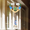 Pet Lovers,Pet Mom,Pet Dad,Pet Couple,Dog Lovers,Dog Mom,Dog Dad,Dog Couple,Cat Lovers,Cat Mom,Cat Dad,Cat Couple,Memorial,Sad - I Miss You I Know Dog Cat Memorial - Personalized Heart Crystal Suncatcher