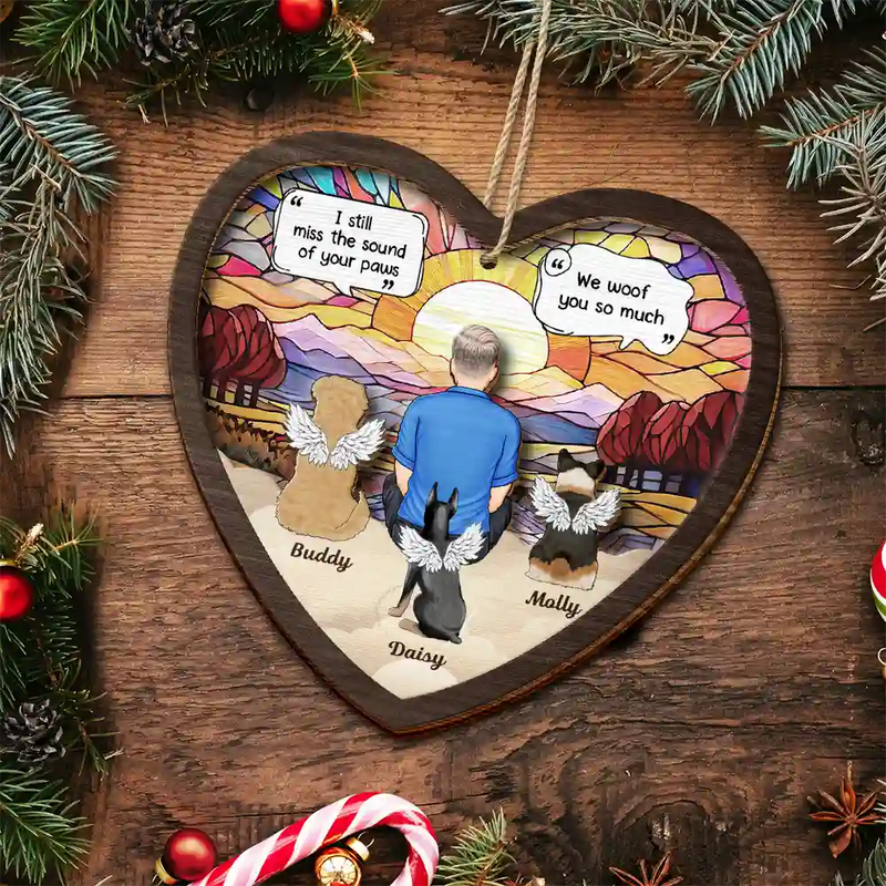 I Miss You I Know Memorial Dog Cat - Personalized 2-Layered Wooden Ornament