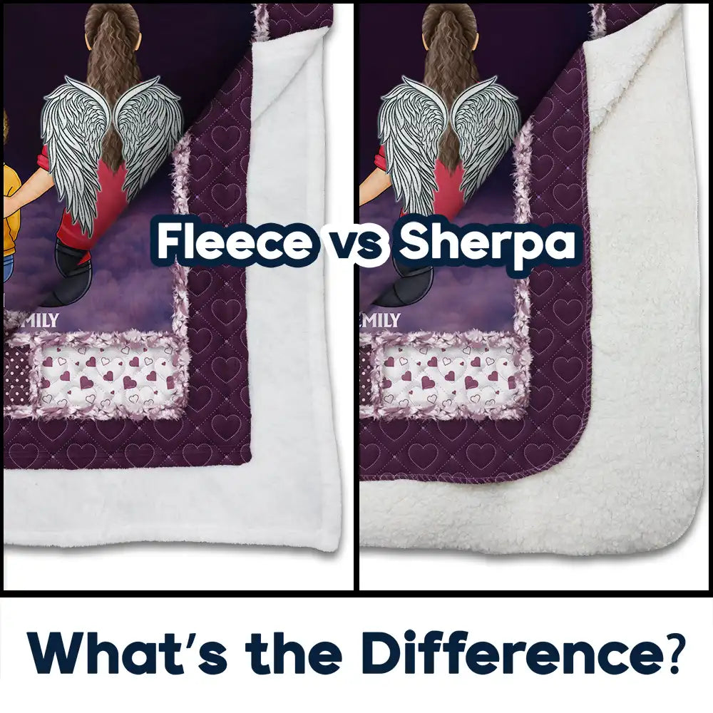 Family,Memorial,Gift For Women,Gift For Men,Sad,Christmas - I Miss You I'm Always With You - Personalized Fleece Blanket, Sherpa Blanket