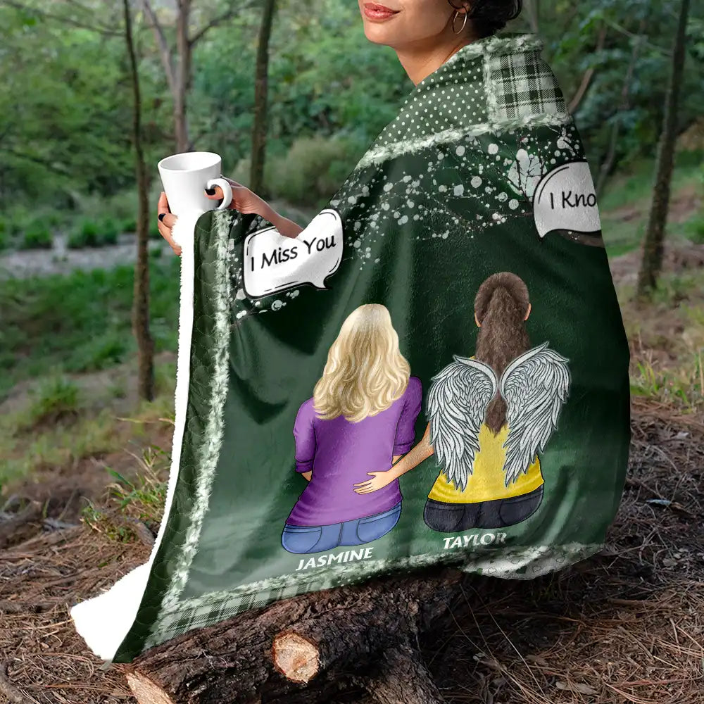 Family,Memorial,Gift For Women,Gift For Men,Sad,Christmas - I Miss You I'm Always With You - Personalized Fleece Blanket, Sherpa Blanket