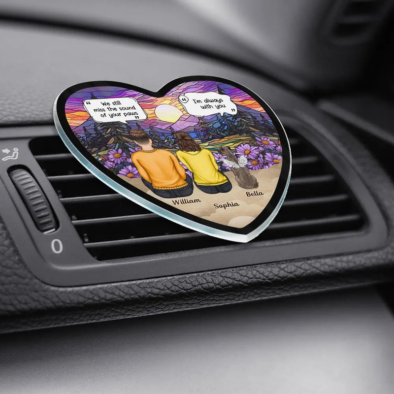 Memorial, Sad, Pet Lovers, Dog Lovers, Cat Lovers, Custom Photo - I Miss You Memorial Dog Cat - Personalized Acrylic Car Vent Clip
