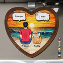 Pet Lovers, Cat Lovers, Dog Lovers, Dog Dad, Dog Mom - I Miss You Memorial Dog Cat - Personalized Custom Shaped Car Visor Clip