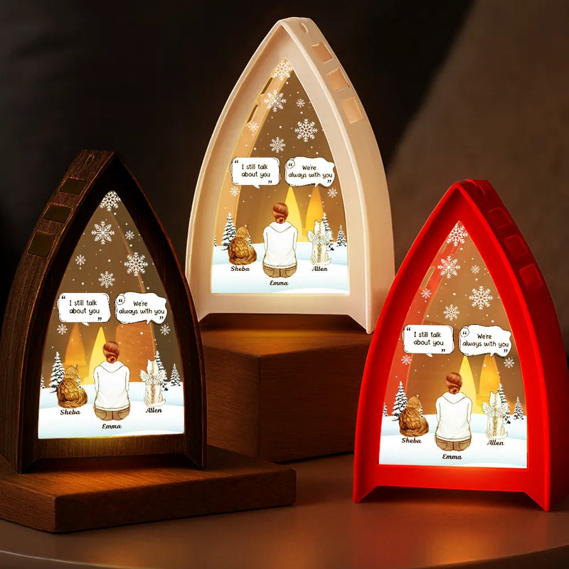 Sad, Memorial, Dog Lovers, Pet Lovers, Cat Lovers, Christmas, Dog Mom, Pet Mom - I Miss You Memorial Dog Cat - Personalized Tabletop Lantern Light