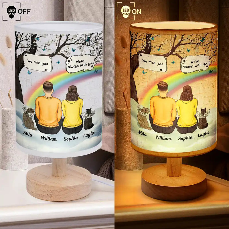 Dog Lovers,Dog Mom,Cat Lovers,Cat Mom,Pet Lovers,Memorial,Sad - I Miss You Memorial Dog Cat Memorial - Personalized Fabric Lamp
