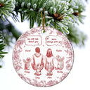 Sad, Memorial, Christmas, Dog Lovers, Pet Lovers, Cat Lovers, Dog Mom - I Miss You Memorial Dog Cat Toile - Personalized Circle Ceramic Ornament