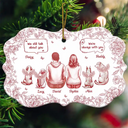 Sad,Memorial,Christmas,Dog Lovers,Pet Lovers,Cat Lovers,Dog Mom - I Miss You Memorial Dog Cat Toile - Personalized Medallion Ceramic Ornament