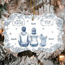 Sad,Memorial,Christmas,Dog Lovers,Pet Lovers,Cat Lovers,Dog Mom - I Miss You Memorial Dog Cat Toile - Personalized Medallion Ceramic Ornament