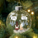 Christmas,Pet Lovers,Memorial,Sad - I Miss You Memorial Pet Loss - Personalized Glass Bauble Ornament
