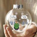 Christmas,Pet Lovers,Memorial,Sad - I Miss You Memorial Pet Loss - Personalized Glass Bauble Ornament
