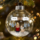 Christmas,Pet Lovers,Memorial,Sad - I Miss You Memorial Pet Loss - Personalized Glass Bauble Ornament