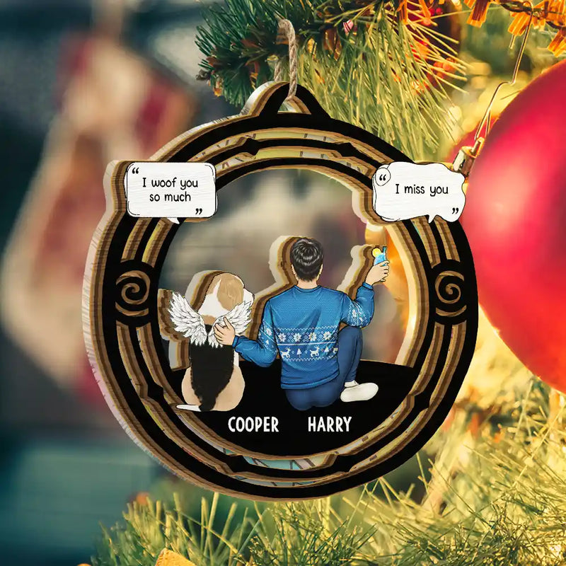 Sad,Memorial,Pet Lovers,Christmas  - I Miss You Pet Memorial - Personalized Suncatcher Ornament