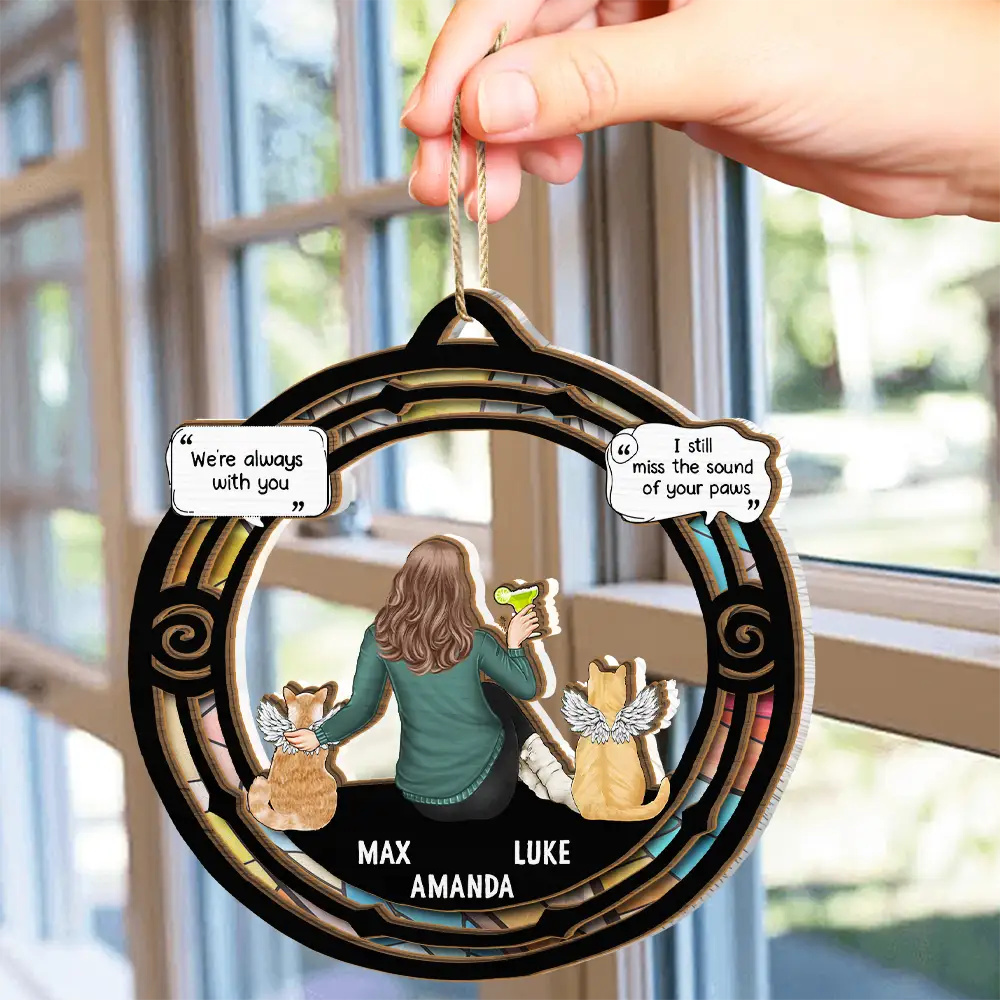 Sad,Memorial,Pet Lovers,Christmas  - I Miss You Pet Memorial - Personalized Suncatcher Ornament