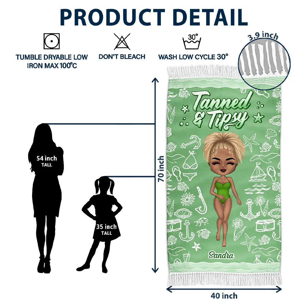 Gift For Women,Gift For Yourself,Summer,Beach,Travel,Happy - I Need Some Vitamin Sea - Personalized Turkish Beach Towel