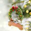 Dog Lovers, Happy - I Own You Christmas - Personalized Custom Shaped Acrylic Ornament