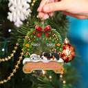 Dog Lovers, Happy - I Own You Christmas - Personalized Custom Shaped Acrylic Ornament