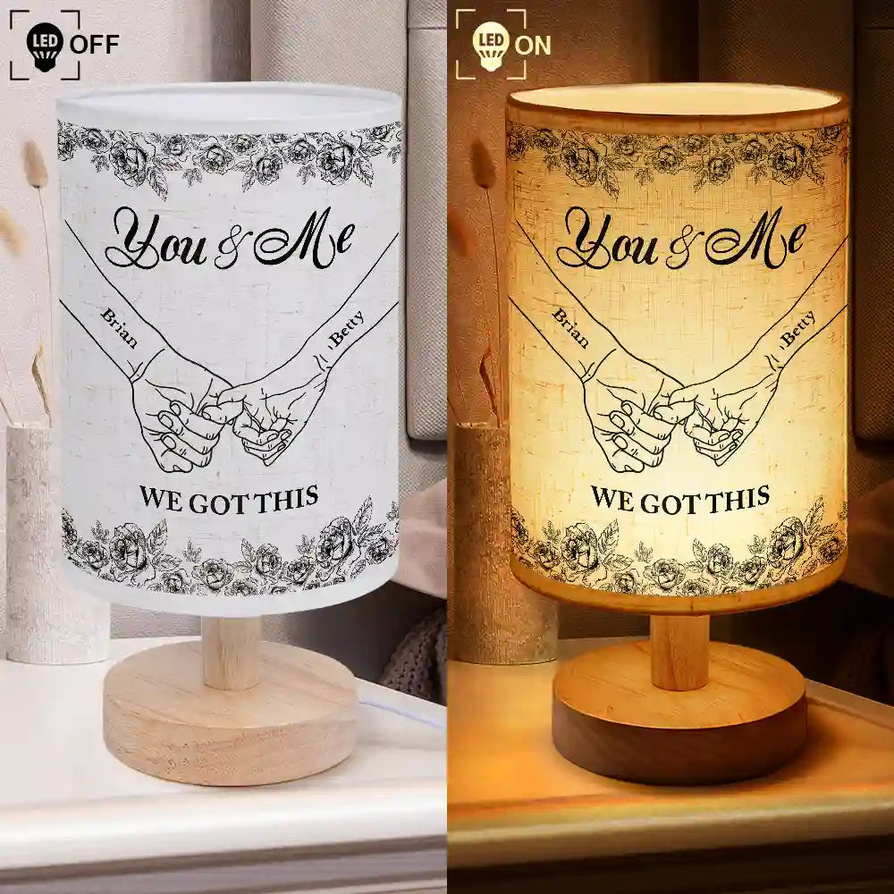 Gift For Women, Gift For Men, Gift For Husband, Gift For Wife, Gift For Couples, Christmas, Love, Gift For Boyfriend, Gift For Girlfriend - I Promise To Always Be By Your Side Holding Hands - Personalized Fabric Lamp