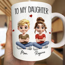 Dad,Daughters,Gift For Daughter,Mom,Sons,Gift For Son,Gift For Women,Gift For Men,Top Market,Happy - I Smile Because You Are My Daughter 3D Effect - Personalized Mug