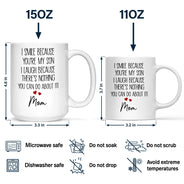 Dad,Daughters,Gift For Daughter,Mom,Sons,Gift For Son,Gift For Women,Gift For Men,Top Market,Happy - I Smile Because You Are My Daughter 3D Effect - Personalized Mug
