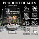 Mom - Sons, Dad - Daughters (Adult), Family, Happy - I Smile Because You Are My Daughter Son - Personalized Stemless Wine Glass