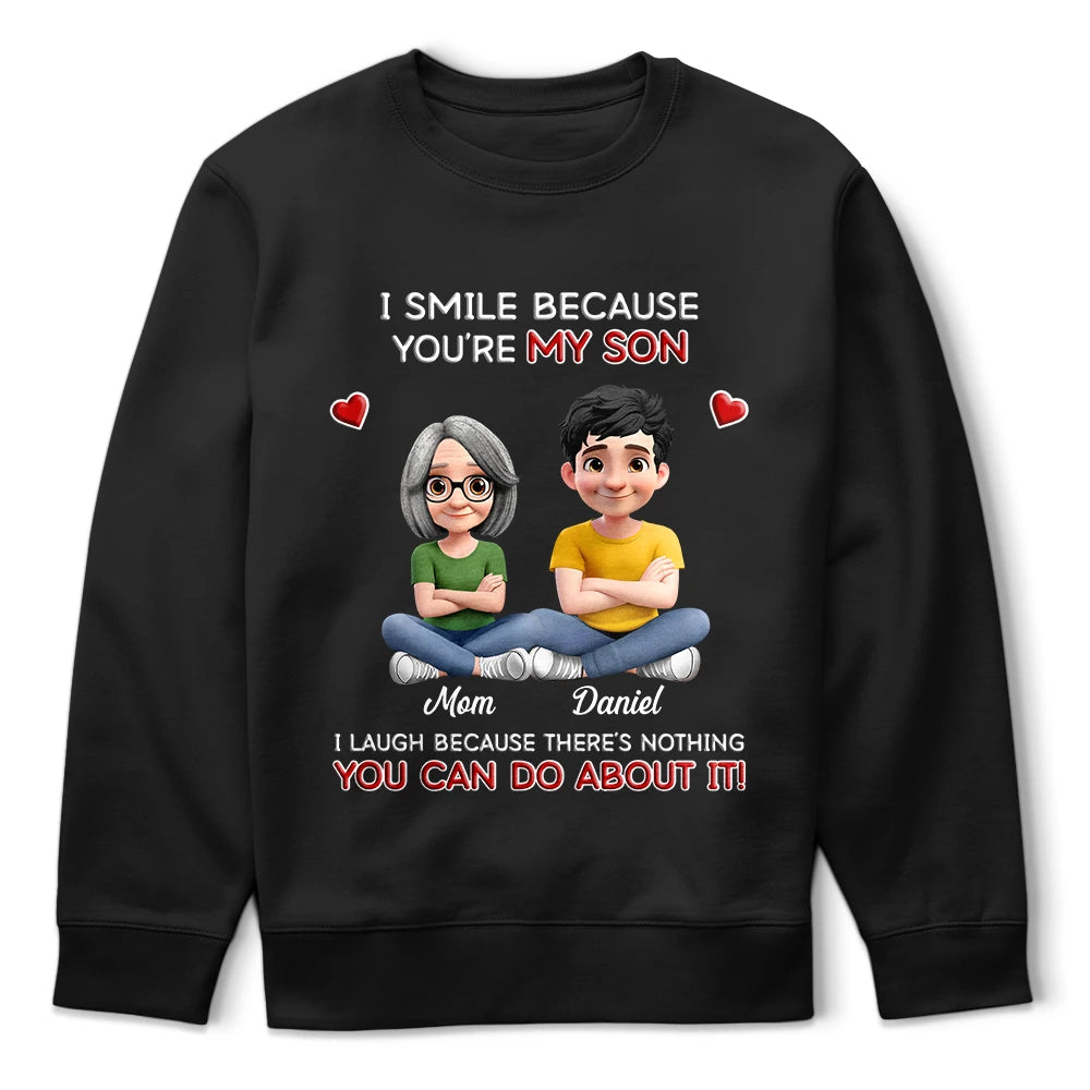 Dad - Daughters (Adult),Dad - Daughters (Young),Dad - Children,Mom - Children,Mom - Daughters (Adult),Gift For Daughter,Mom - Daughters (Young),Mom - Sons,Dad - Sons,Gift For Son,Grandpa - Grandkids,Grandma - Grandkids,Gift For Grandkids,Happy - I Smile Because You Are My Daughter Son - Personalized T Shirt