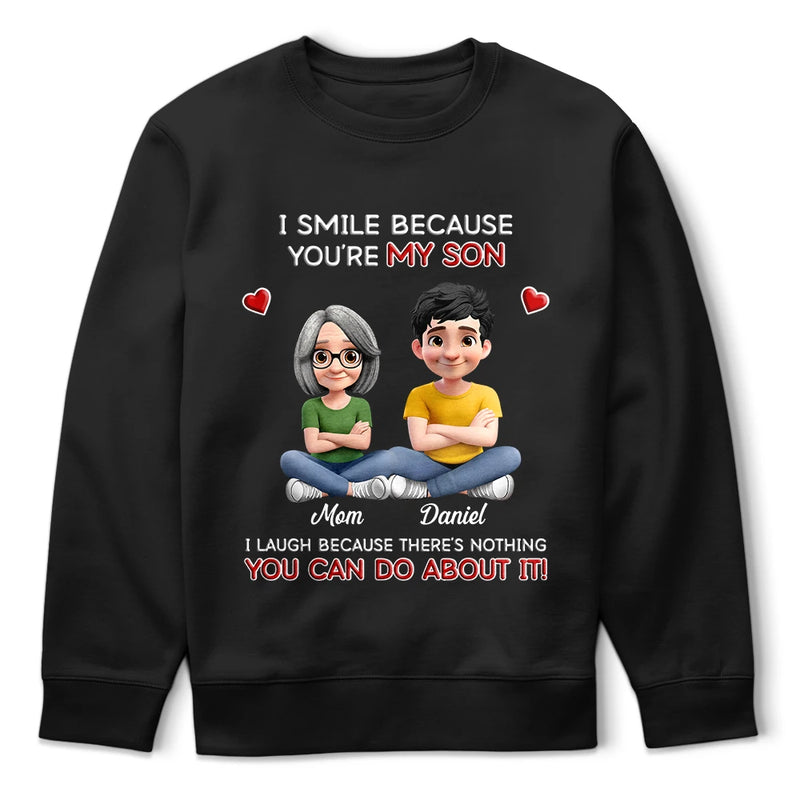 Dad - Daughters (Adult),Dad - Daughters (Young),Dad - Children,Mom - Children,Mom - Daughters (Adult),Gift For Daughter,Mom - Daughters (Young),Mom - Sons,Dad - Sons,Gift For Son,Grandpa - Grandkids,Grandma - Grandkids,Gift For Grandkids,Happy - I Smile Because You Are My Daughter Son - Personalized T Shirt