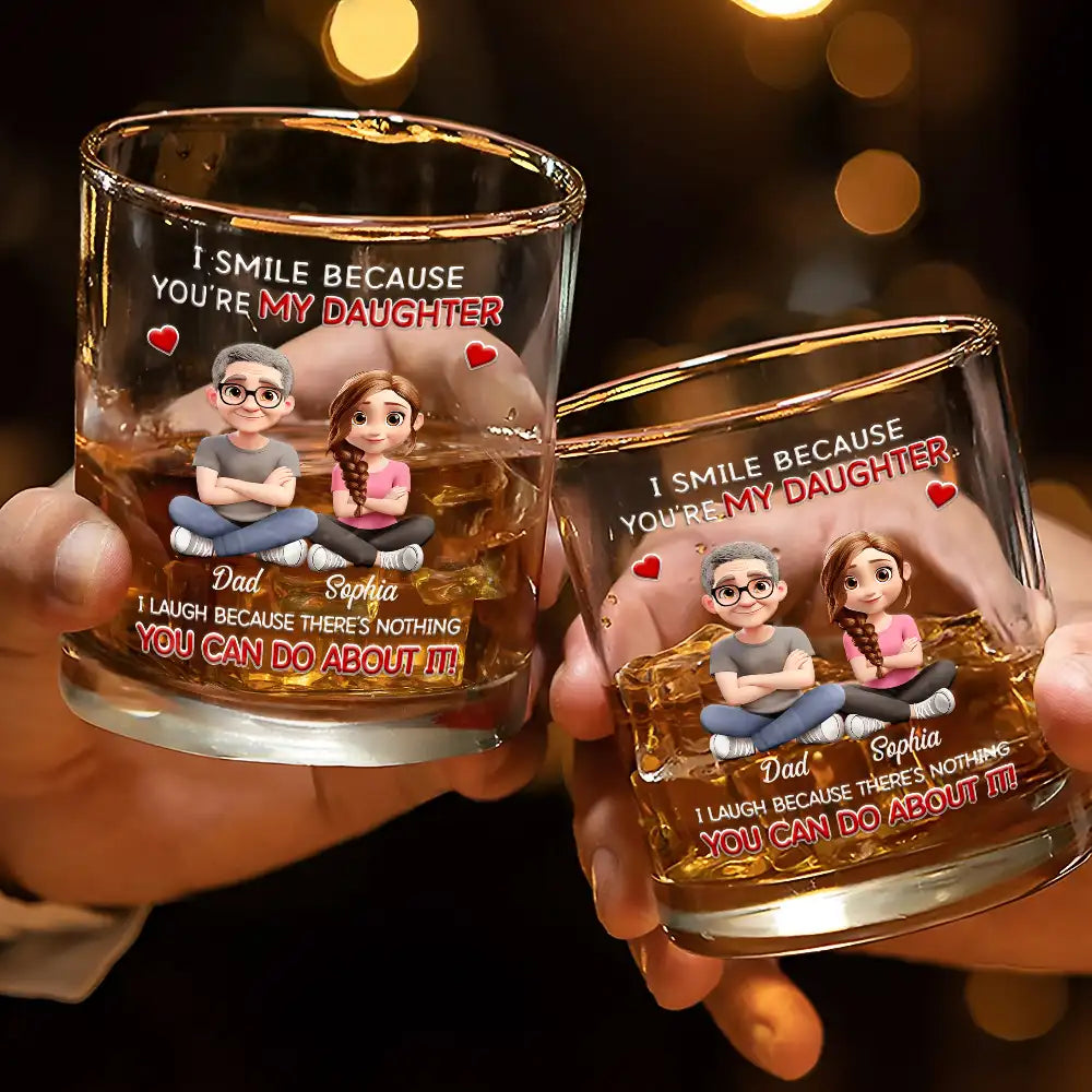 Dad - Daughters (Adult),Dad - Daughters (Young),Dad - Children,Mom - Children,Mom - Daughters (Adult),Gift For Daughter,Mom - Daughters (Young),Mom - Sons,Dad - Sons,Gift For Son,Grandpa - Grandkids,Grandma - Grandkids,Gift For Grandkids,Happy,Top Market - I Smile Because You Are My Son Daughter - Personalized Whiskey Glass