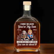 Dad - Sons, Gift For Son, Mom - Sons, Happy - I Smile Because You're My Son - Personalized Whiskey Bottle