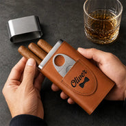 Confident,Gift For Men,Gift For Yourself,Icon - I Smoke Cigars And I Know Things - Personalized Cigar Case