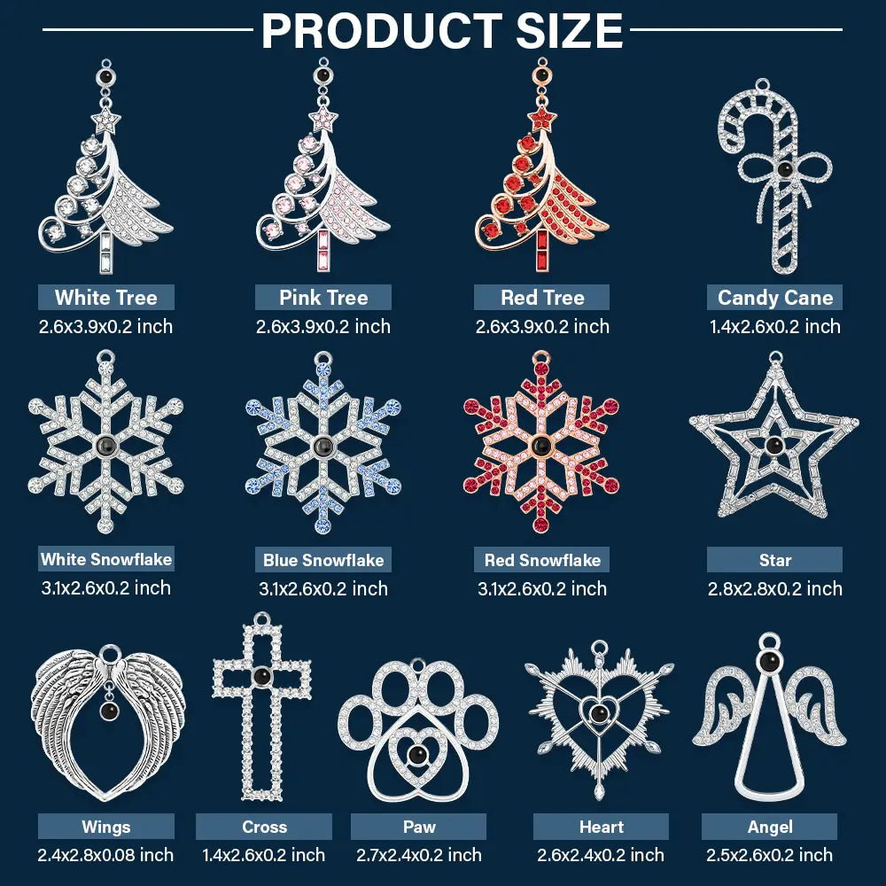 Gift For Bestie,Christmas,Custom Photo - Custom Photo Bestie Sister Old Friends - Personalized Photo Projection Ornament