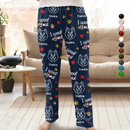 Dog Lovers,Funny - I We Woof You - Personalized Pajama Pants