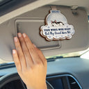 Sad,Memorial,Pet Lovers - I Will Carry You With Me Dog Lovers - Personalized Custom Shaped Car Visor Clip