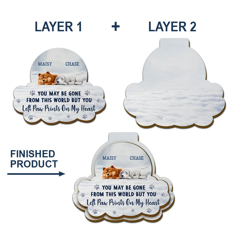 Sad,Memorial,Pet Lovers - I Will Carry You With Me Dog Lovers - Personalized Custom Shaped Car Visor Clip