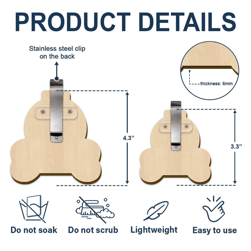 Sad,Memorial,Pet Lovers - I Will Carry You With Me Dog Lovers - Personalized Custom Shaped Car Visor Clip