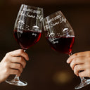 Love, Gift For Bestie, Long Distance, Gift For Sisters, Gift For Sibling, Mom - Daughters (Adult), Family - I Wish You Lived Next Door - Personalized Wine Glass