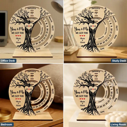 Gift For Couples,Gift For Husband,Gift For Wife,Gift For Boyfriend,Gift For Girlfriend,Love - I Wood Marry You All Over Again - Personalized Spinning Perpetual Desk Calendar