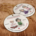 Happy,Christmas,Mom - Daughters (Adult),Dad - Daughters (Adult),Gift For Daughter - I Would Choose To Be My Daughter In Every Lifetime - Personalized Circle Ceramic Ornament