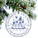 Gift For Sisters, Gift For Women, Christmas, Happy, Gift For Bestie - I Would Choose You To Be My Besties Sisters Chinoiserie Toile - Personalized Circle Ceramic Ornament