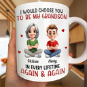 Grandma - Grandkids,Mom - Sons,Mom - Children,Mom - Daughters (Young),Mom - Daughters (Adult),Love,Gift For Kids,Gift For Grandkids - I Would Choose You To Be My Son Daughter In Every Lifetime - Personalized Mug