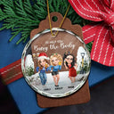 Gift For Bestie,Christmas,Funny - I Would Help You Bury The Body 3D Effect Besties - Personalized Circle Glass Ornament