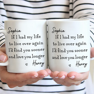 Gift For Couples, Old Couples, LGBT, Gift For Women, Gift For Men, Love, Top Market - I'd Find You Sooner And Love You Longer - Personalized Mug