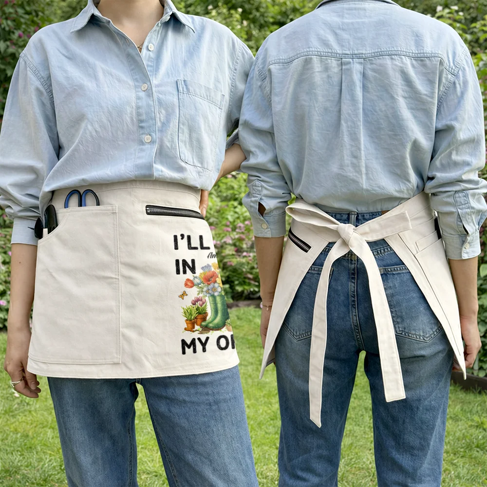 Gift For Women,Gift For Men,Happy,Gardening,Gift For Yourself,Gift For Mother,Gift For Father - I'll Be In My Office - Personalized Gardening Apron