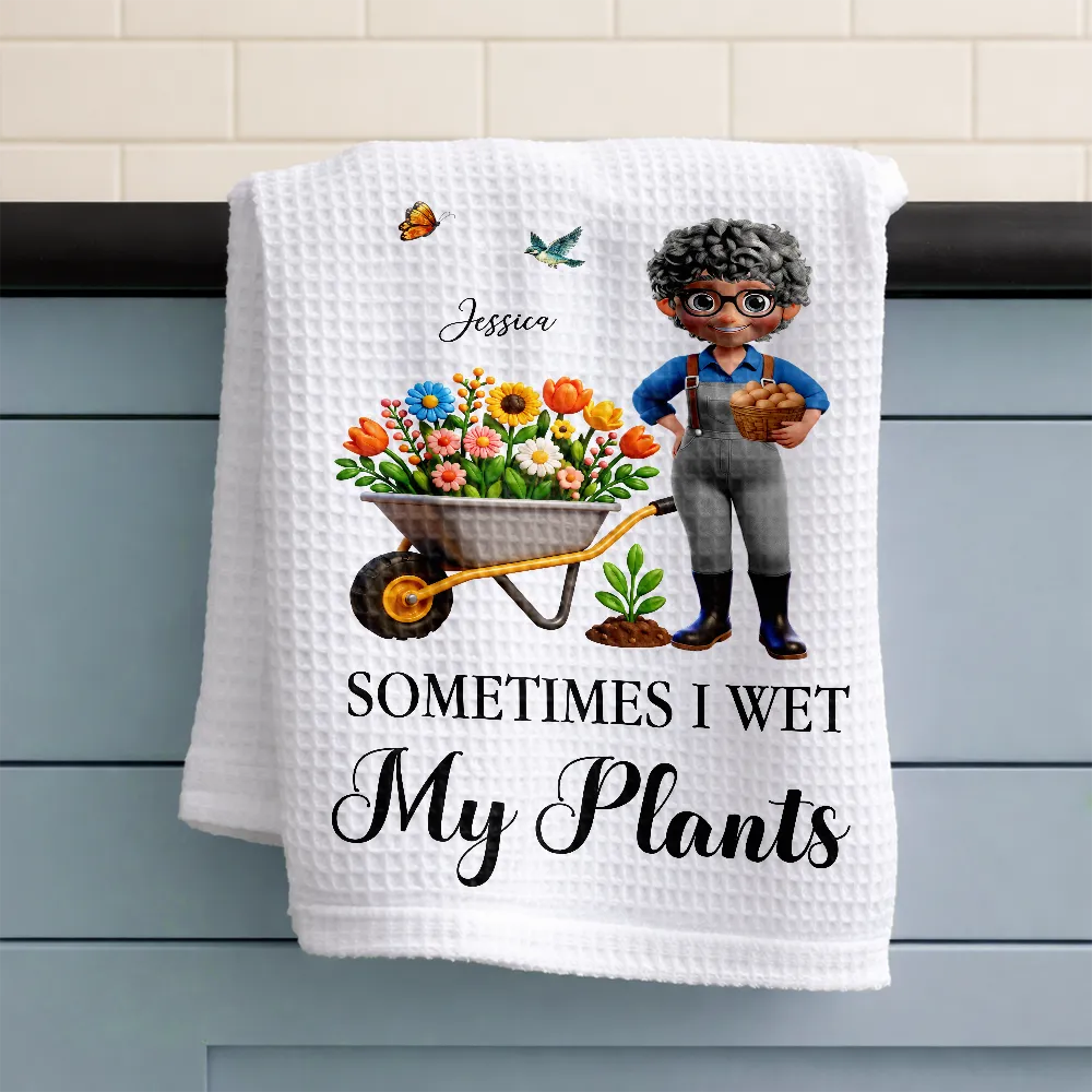Gardening,Gift For Women,Gift For Men,Happy,Gift For Yourself,Vector,Humorous - I'll Be In My Office - Personalized Kitchen Towel