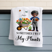 Gardening,Gift For Women,Gift For Men,Happy,Gift For Yourself,Vector,Humorous - I'll Be In My Office - Personalized Kitchen Towel