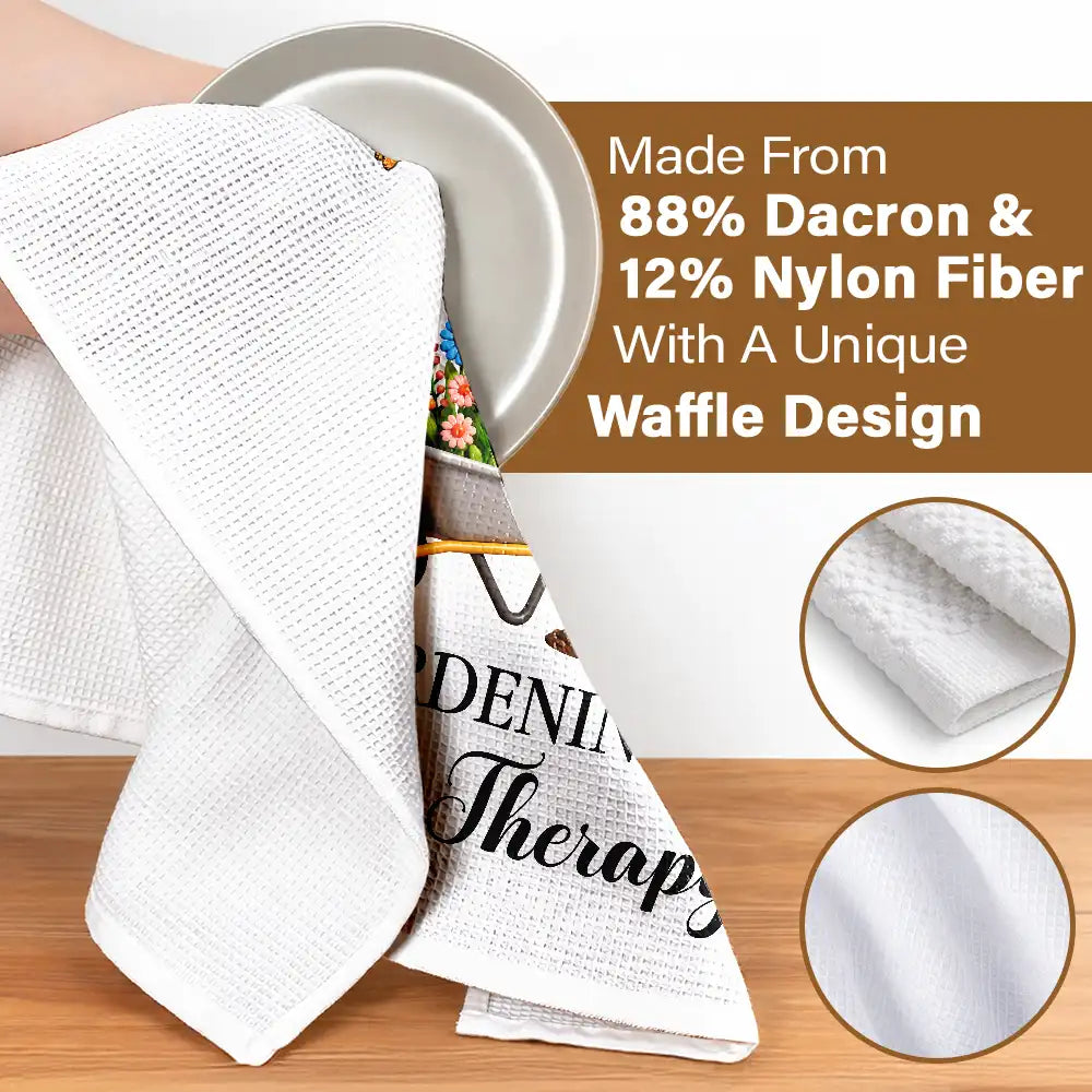 Gardening,Gift For Women,Gift For Men,Happy,Gift For Yourself,Vector,Humorous - I'll Be In My Office - Personalized Kitchen Towel
