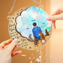 Sad, Memorial, Dog Lovers, Cat Lovers, Pet Lovers, Dog Mom - I'll Miss You For The Rest Of Mine - Personalized Rainbow Suncatcher With Crystal Ball Prism