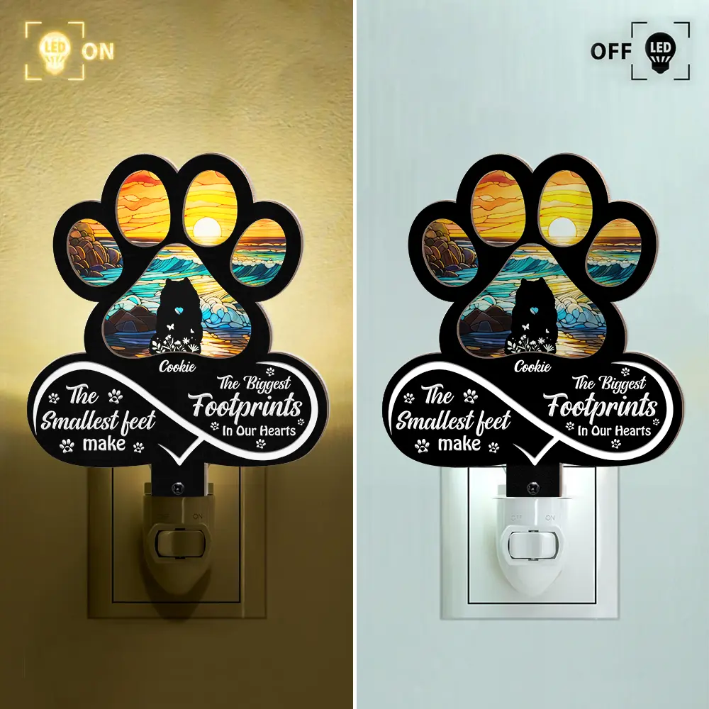 Pet Lovers, Christmas, Memorial, Sad - I'll Miss You The Rest Of Mine - Personalized Plug-in Night Light