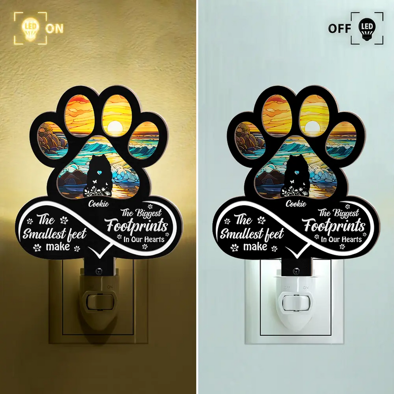 Pet Lovers, Christmas, Memorial, Sad - I'll Miss You The Rest Of Mine - Personalized Plug-in Night Light